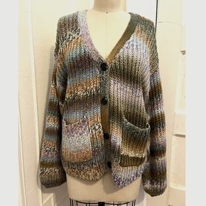 NWT CUPCAKES AND CASHMERE MULTICOLOR CARDIGAN